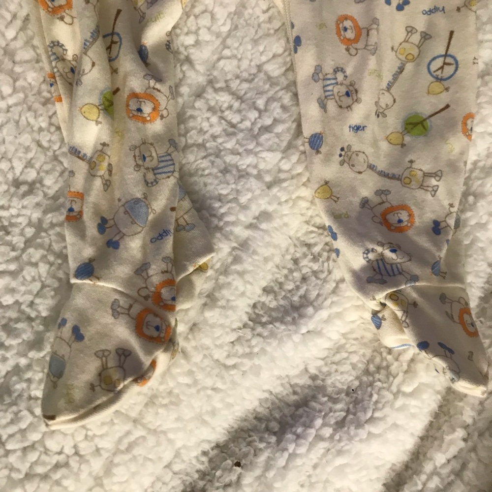 New baby boy clothes the blue football is a 9 mo. The rest are 3-6 mos - Picture 11 of 14